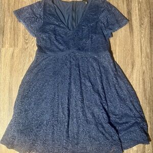 Torrid Navy Lace Midi Dress